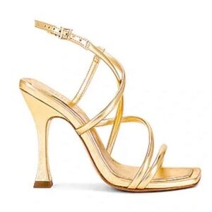 SCHUTZ LOVI Gold Strappy Heels